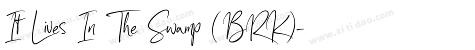 It Lives In The Swamp (BRK)字体转换